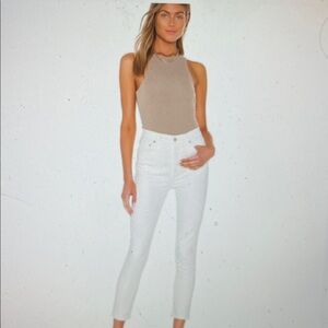 NWT Hudson Nico sz 33 Mid-rise Super Skinny Ankle white jeans pants